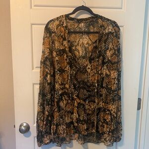 Free People Multicolor Patterned Blouse
